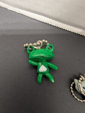 Green Frog Keychain Charm
